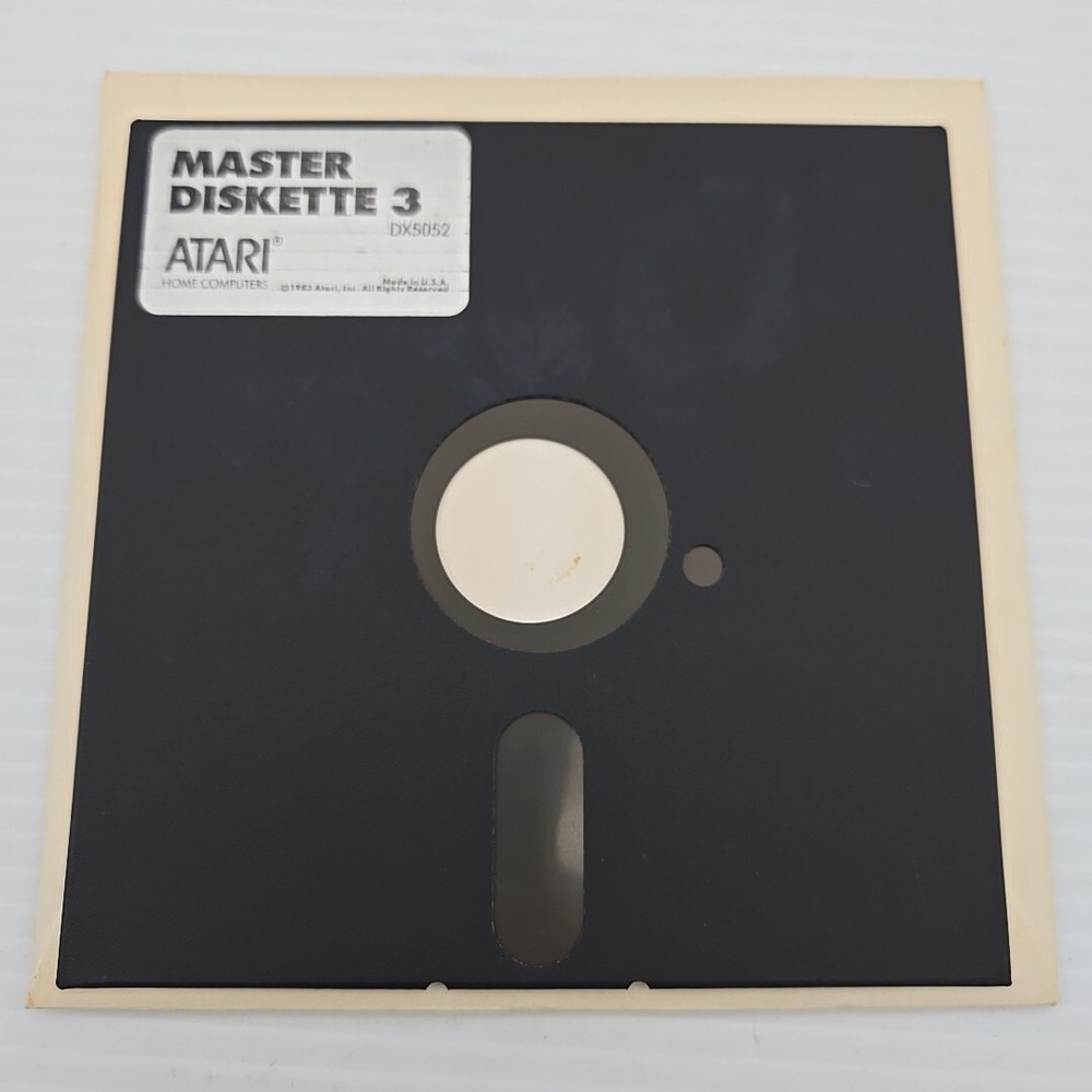 VINTAGE ATARI OPERATING DISK -MASTER DISKETTE 3 (1983) for ATARI 1050 DISK DRIVE